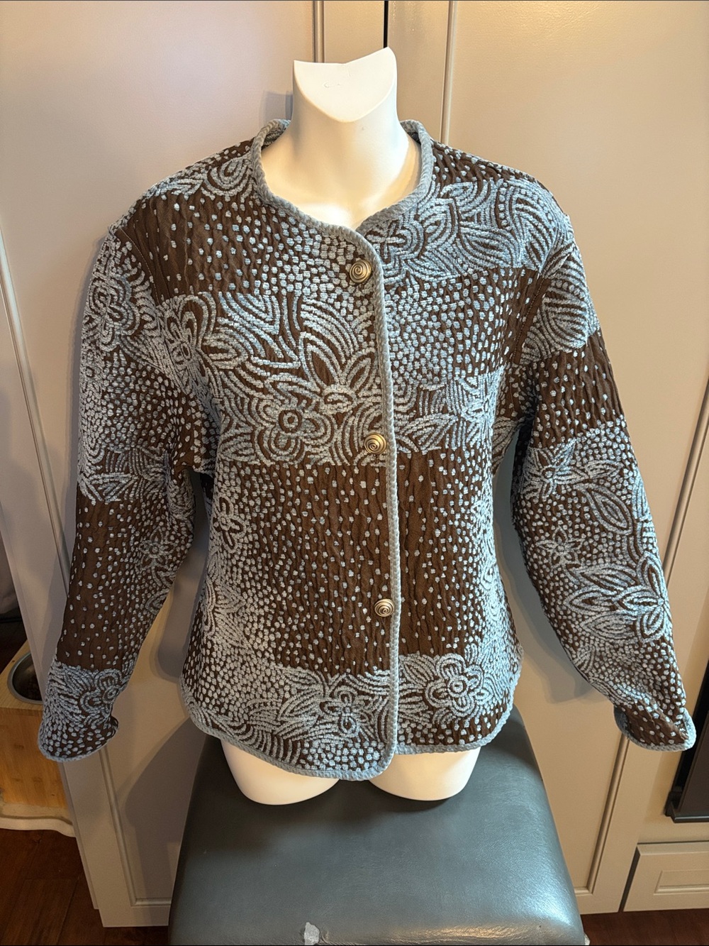 Khangura tapestry Art to Wear Reversible jacket. L VINTAGE